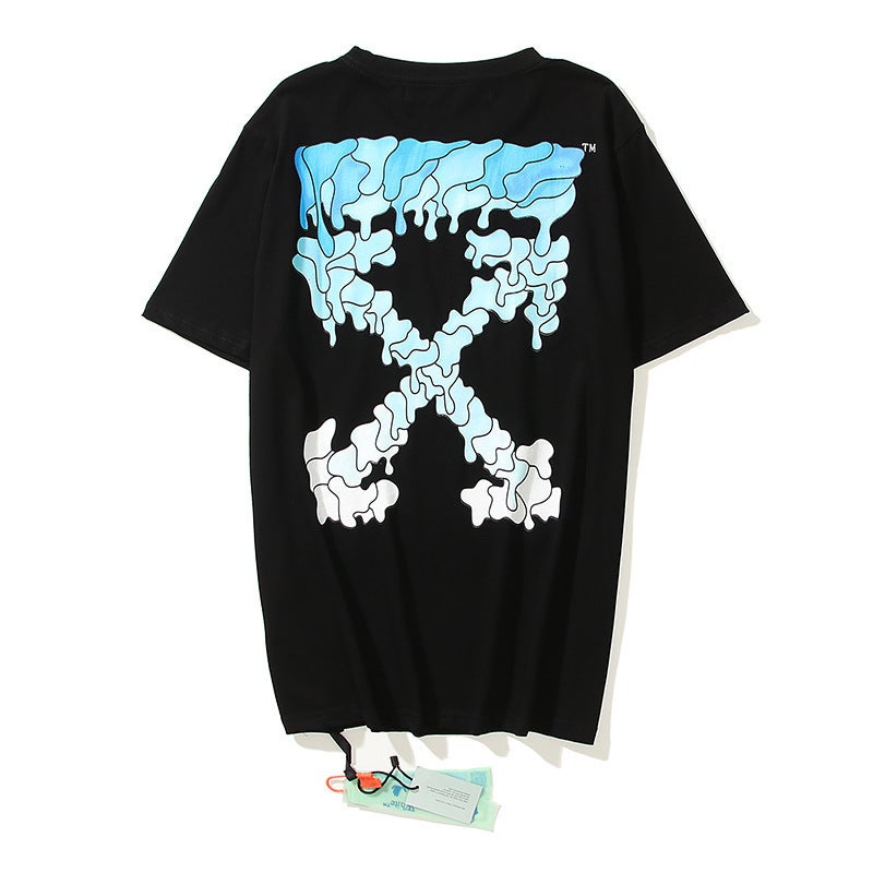 Trade Off Ow Monet Oil Painting Arrow T-Shirt Unisex Loose Couple'S Short-Sleeve Trendy 19Ss - Image 1