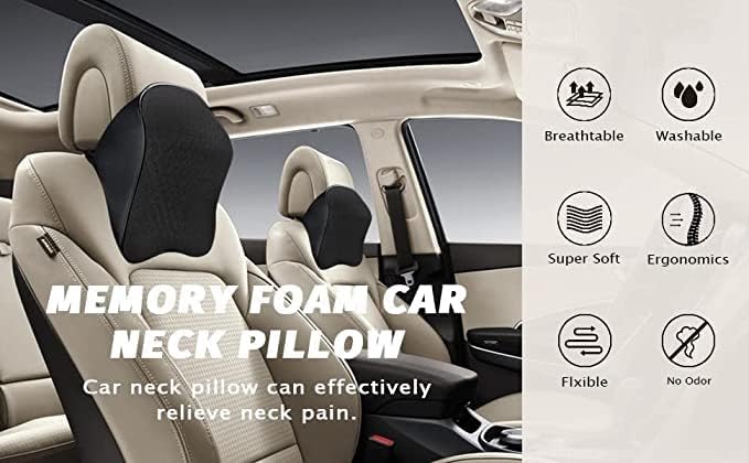 ZINLEY Memory Foam Car Neck Pillow Ergonomic Neck Support Pillow Help Relieve Neck Pain for Driver or Front Back Seat Office Chair Fit Most Vehicles 2 - Image 5