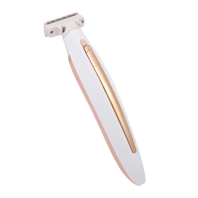 منقح كهربائي قابل لإعادة الشحن: رأس متحرك مزدوج الجانب قابل لإعادة الشحن عبر USB - مصباح LED مدمج 3 مشابك قص للشعر مزيل شعر الجسم الألمي للنساء في المناطق الحساسة - Image 2