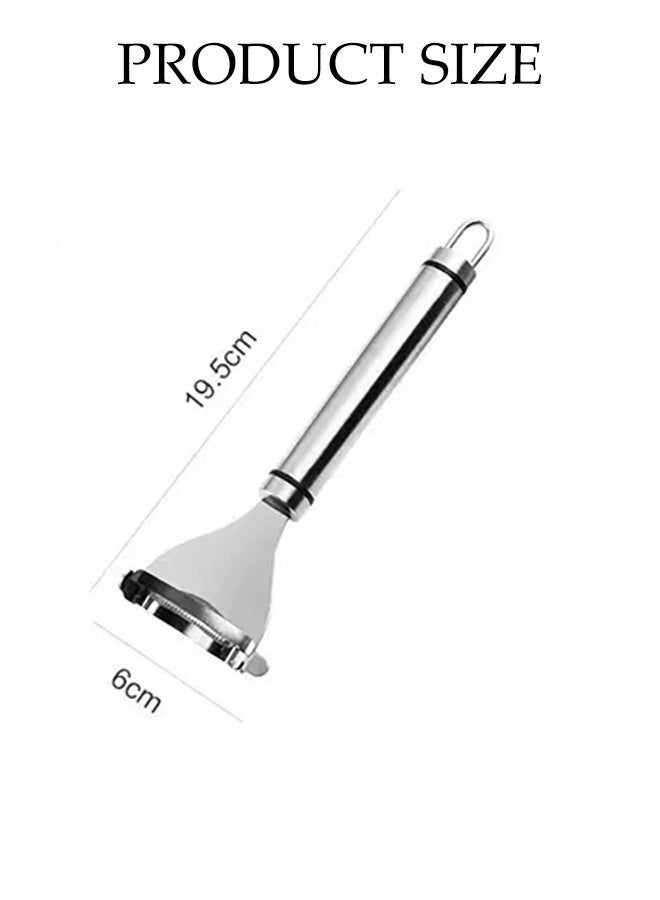 DUNISO Stainless Steel Corn Peeler,Corn Stripper With Hanging Ring,Household Corn Thresher,Corn Remover Corn Kerneler,Easy to Use and Wash,Quick Smooth,Mirror Polishing,Suitable for Kitchen,Homes, Restaurants, - Image 2