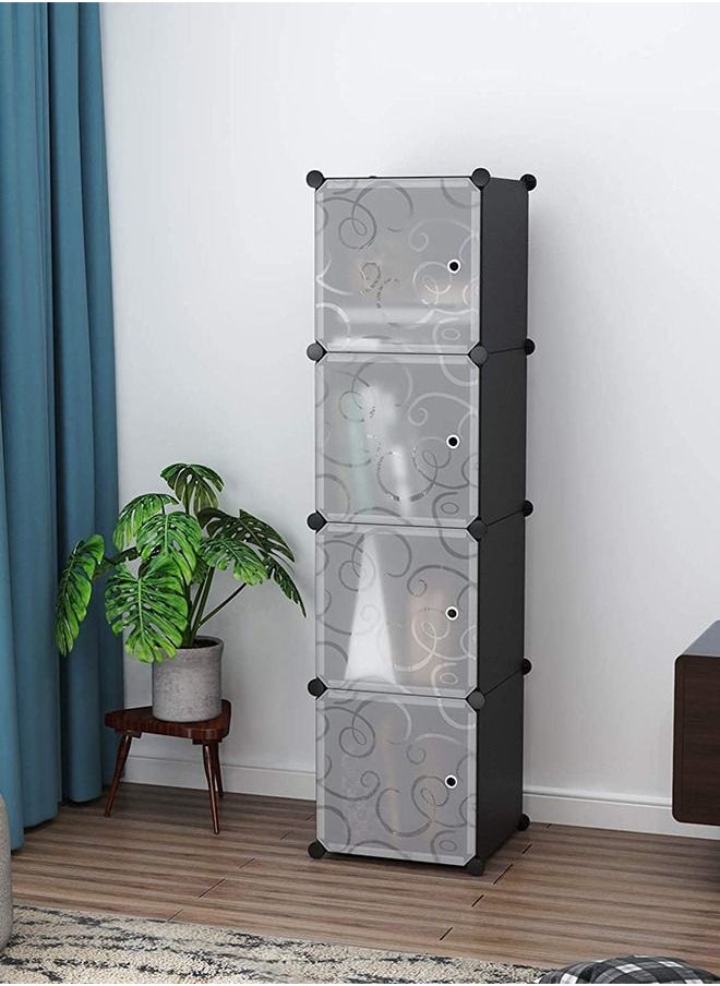 CityRiya-Long - Cubbies Storage Organizer Cube Storage Shelves Closet Cabinet Shelf Portable Shelving Toy Organizer Cabinet Plastic Dresser Clothes Storage Cubes - Image 1