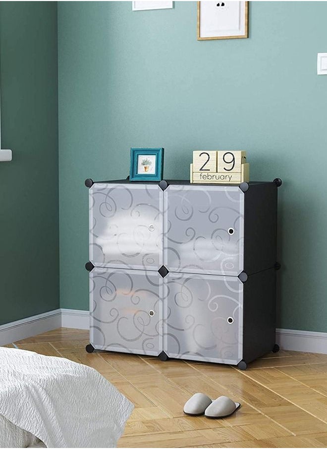 CityRiya-Long - Cubbies Storage Organizer Cube Storage Shelves Closet Cabinet Shelf Portable Shelving Toy Organizer Cabinet Plastic Dresser Clothes Storage Cubes - Image 1