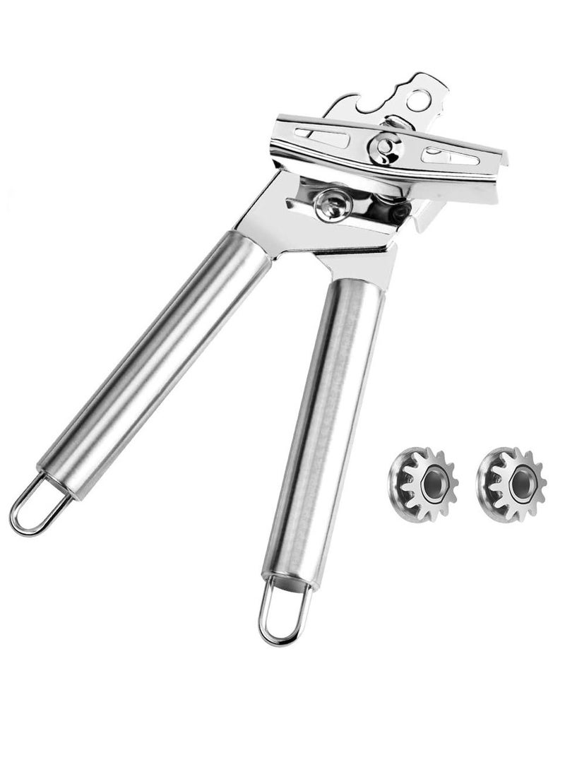 Generic - Versatile Manual Can Opener – Made of stainless steel, food-safe and easy to use, ideal for the kitchen to open cans, jars, and beverage bottles. Smooth edge for safety. - Image 1