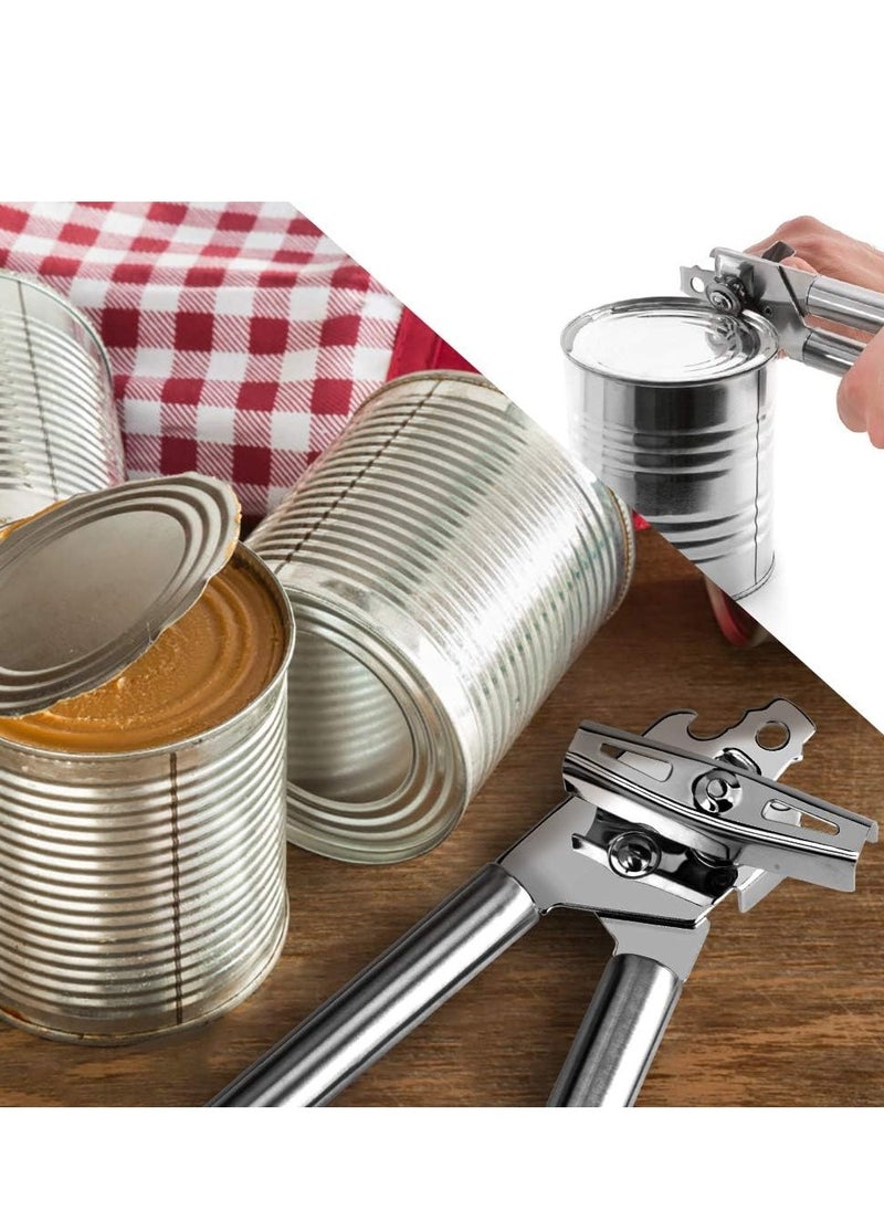 Generic - Versatile Manual Can Opener – Made of stainless steel, food-safe and easy to use, ideal for the kitchen to open cans, jars, and beverage bottles. Smooth edge for safety. - Image 1