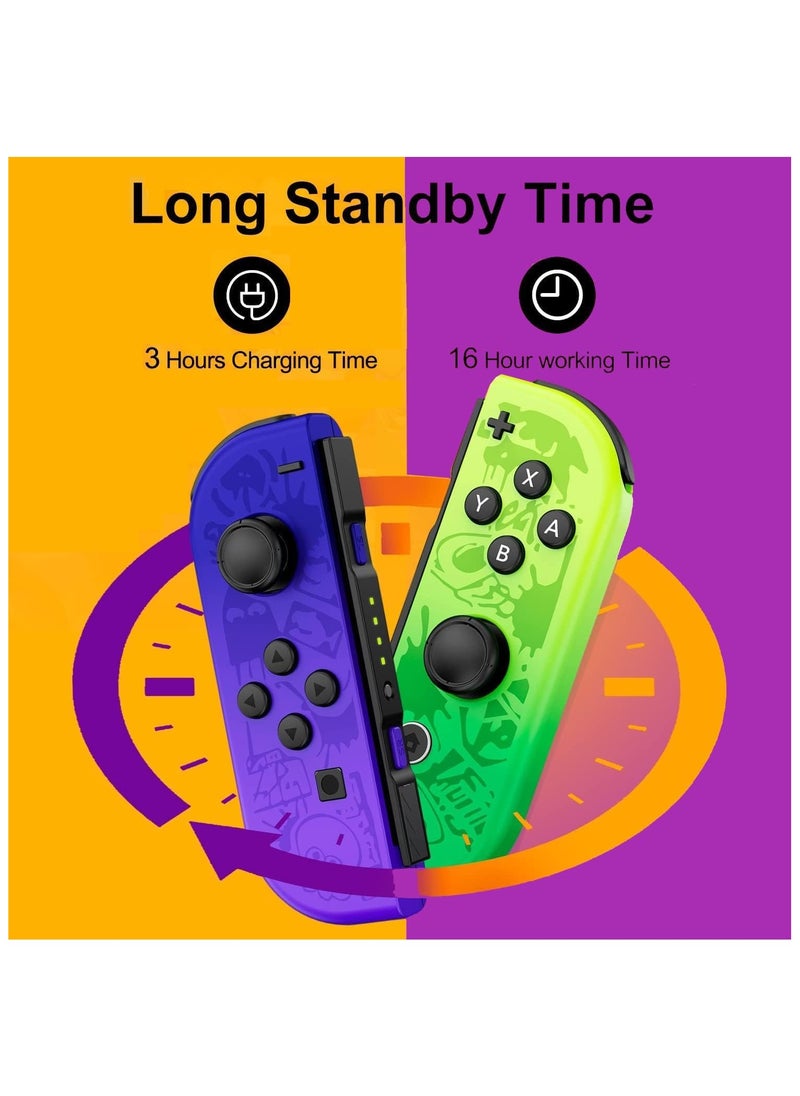 Generic - Joy Cons Wireless Controller for Nintendo Switch, L/R Controllers Replacement Compatible with Nintendo Switch/Lite/OLED, Joystick with Wake-up/Screenshot/Dual Vibration/Motion Control Function - Image 1