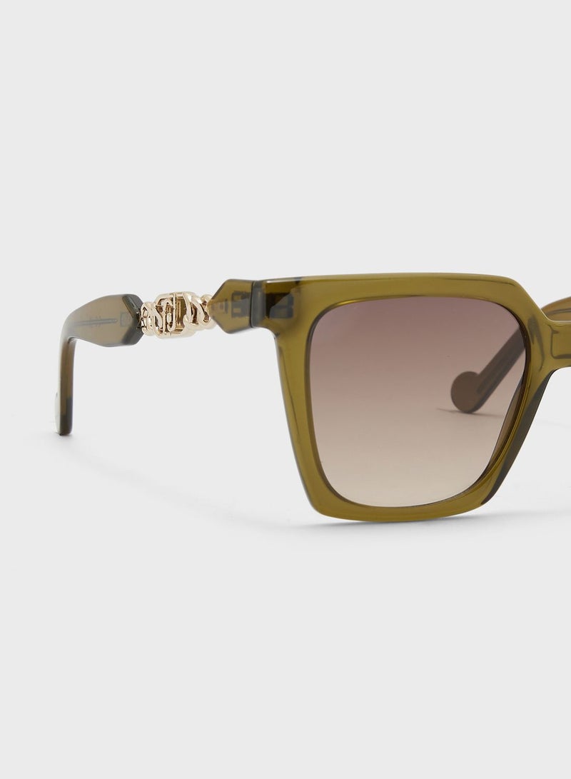 ليو جو نظارة شمسية بإطار مستطيل - Image 4