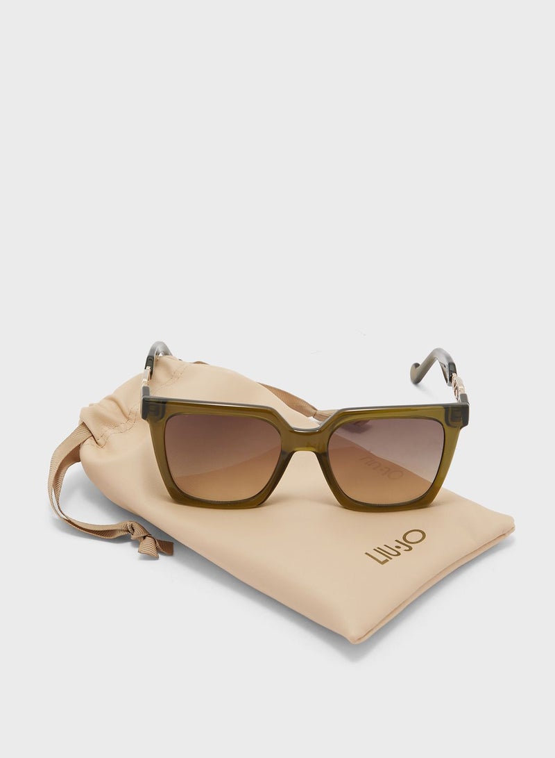 ليو جو نظارة شمسية بإطار مستطيل - Image 5