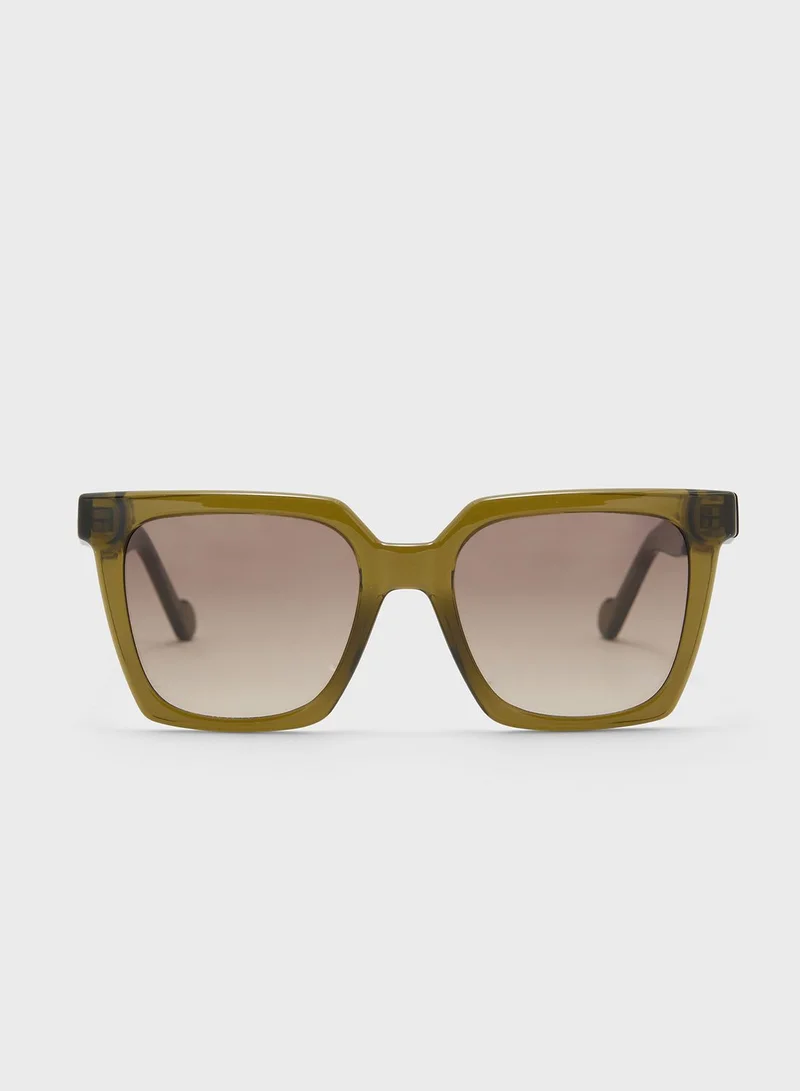 ليو جو نظارة شمسية بإطار مستطيل