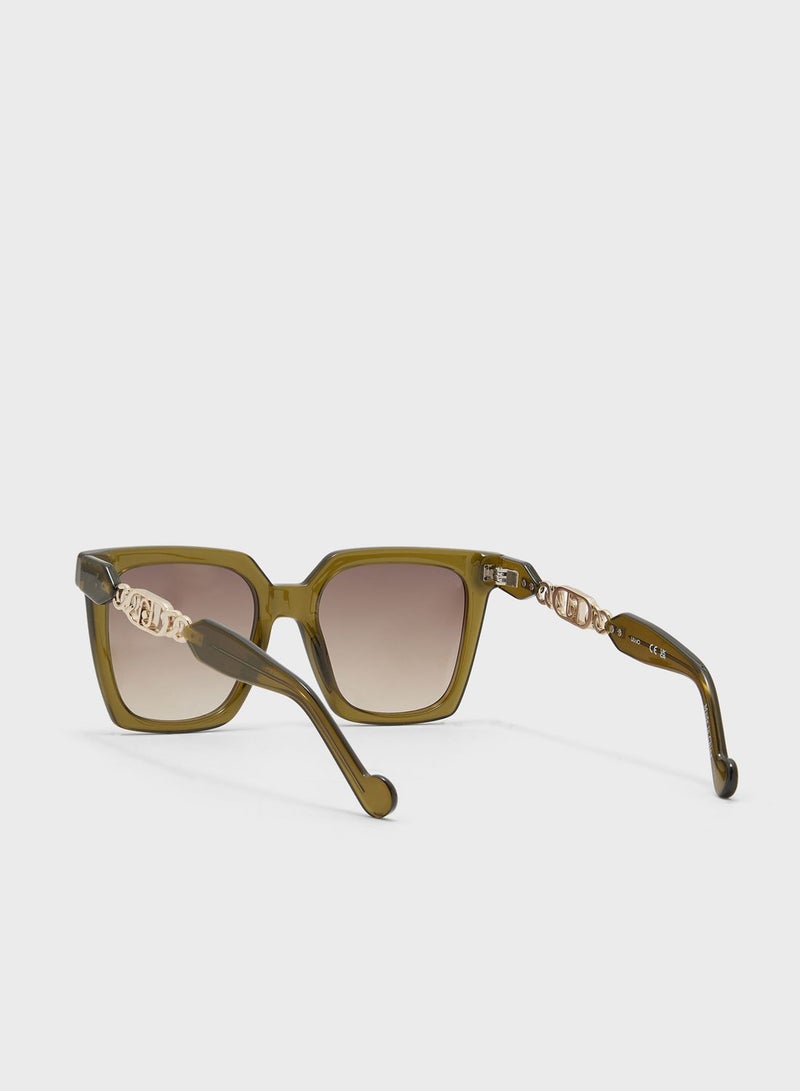 ليو جو نظارة شمسية بإطار مستطيل - Image 3