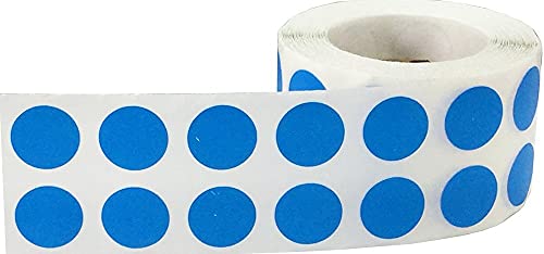 InStockLabels.com Light Blue Color Coding Labels for Organizing Inventory 0.50 Inch Round Circle Dots 1,000 Total Adhesive Stickers On A Roll - Image 3