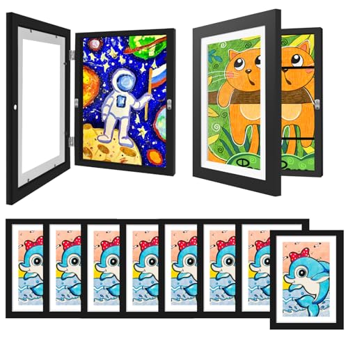 TolleSonne 8 Pack Kids Artwork Frames Changeable, 8.5x11in Kids Art Frames Front Opening, Children Art Projects Kids Art Frames Picture Frames for Kids Drawing, Crafts and Photos, Holds 130 Pcs - Image 1