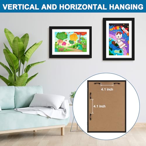 TolleSonne 8 Pack Kids Artwork Frames Changeable, 8.5x11in Kids Art Frames Front Opening, Children Art Projects Kids Art Frames Picture Frames for Kids Drawing, Crafts and Photos, Holds 130 Pcs - Image 4