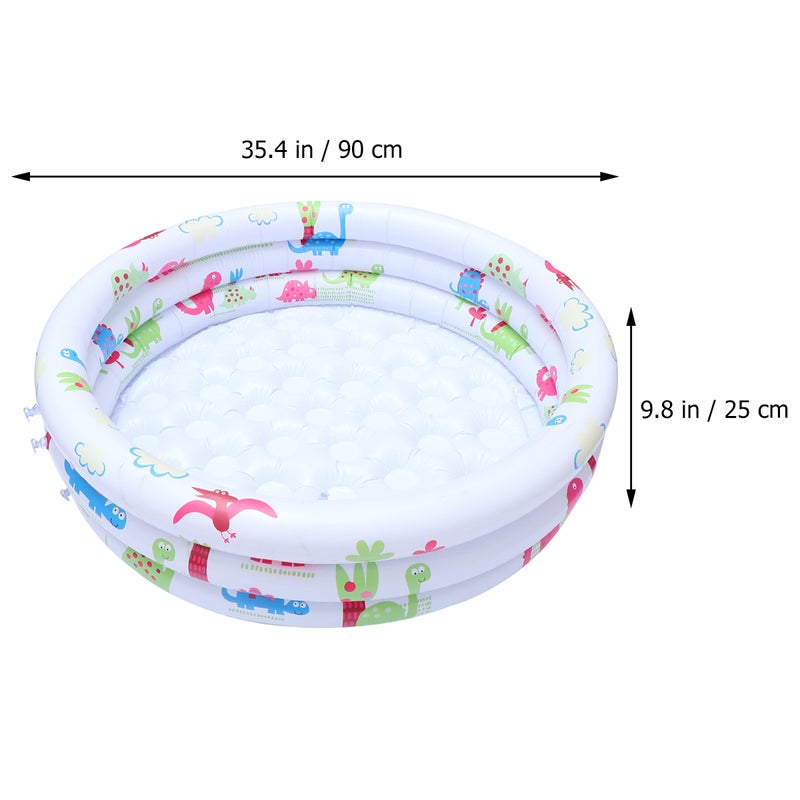 1 Set Adorable Inflatable Round Pool with Pump for Children Kids - Image 2