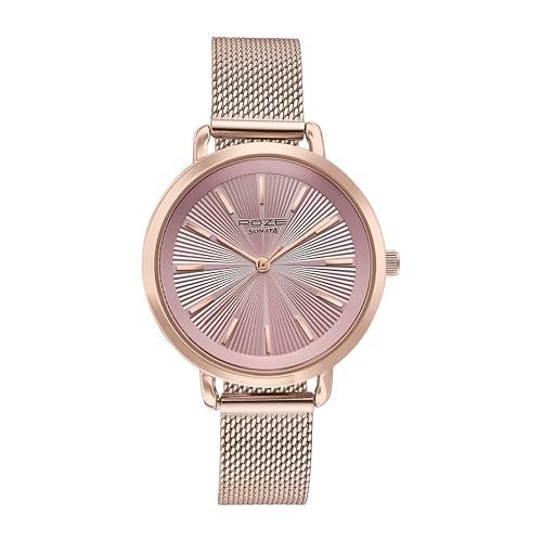 Sonata Poze Analog Quartz Rose Dial Watch for Women - Image 1