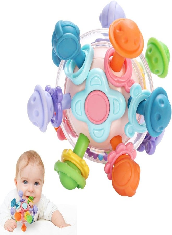 TOHIBEE Baby Montessori Sensory for 0-6 6-12 Months, Baby Teether Teething for Babies 0 3 6 9 12 18 Months, Newborn Infant Learning Developmental Gifts for 1 2 Year Old Boys Girls (Transparent Round Pink.) - Image 1