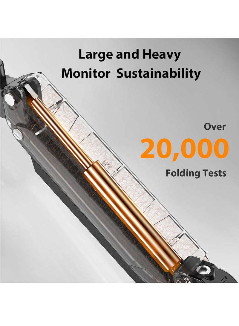 ELTRAZONE Dual Monitor Wall Mount, Monitor Wall Arm for 17 to 32 Inch, Holds to 18lbs, Gas Spring Wall Monitor Stand for 2 Monitors, Computer Monitor Wall Stand VESA Mount 75x75/100x100 mm - Image 5