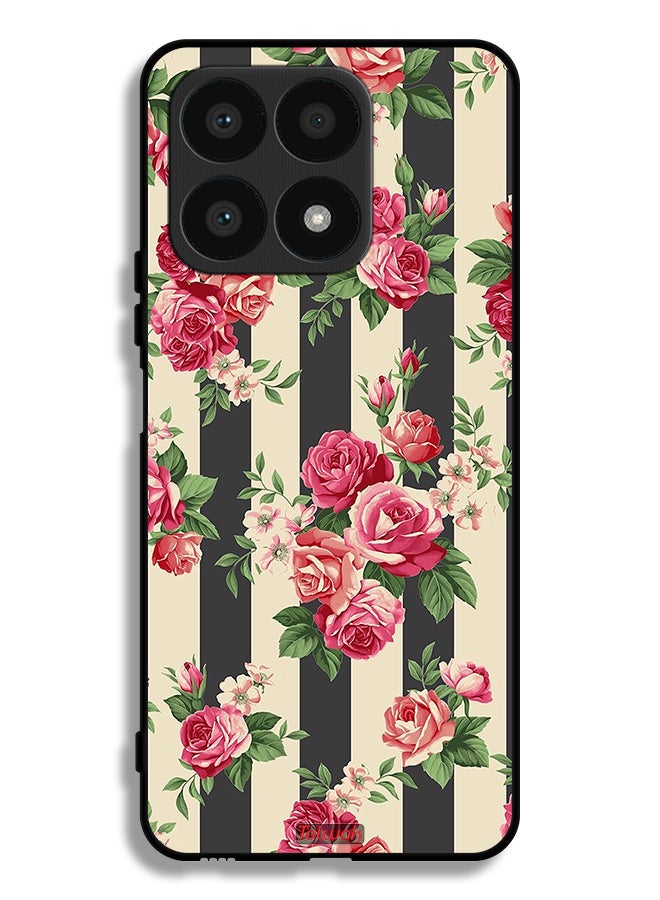 Tolwak Honor X8a Protective Case Cover Roses Pattern - Image 1