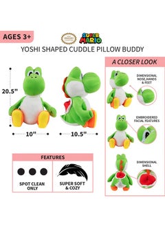 Franco Kids Bedding Super Soft Plush Cuddle Pillow Buddy, One Size, Mario Yoshi  - Image 4