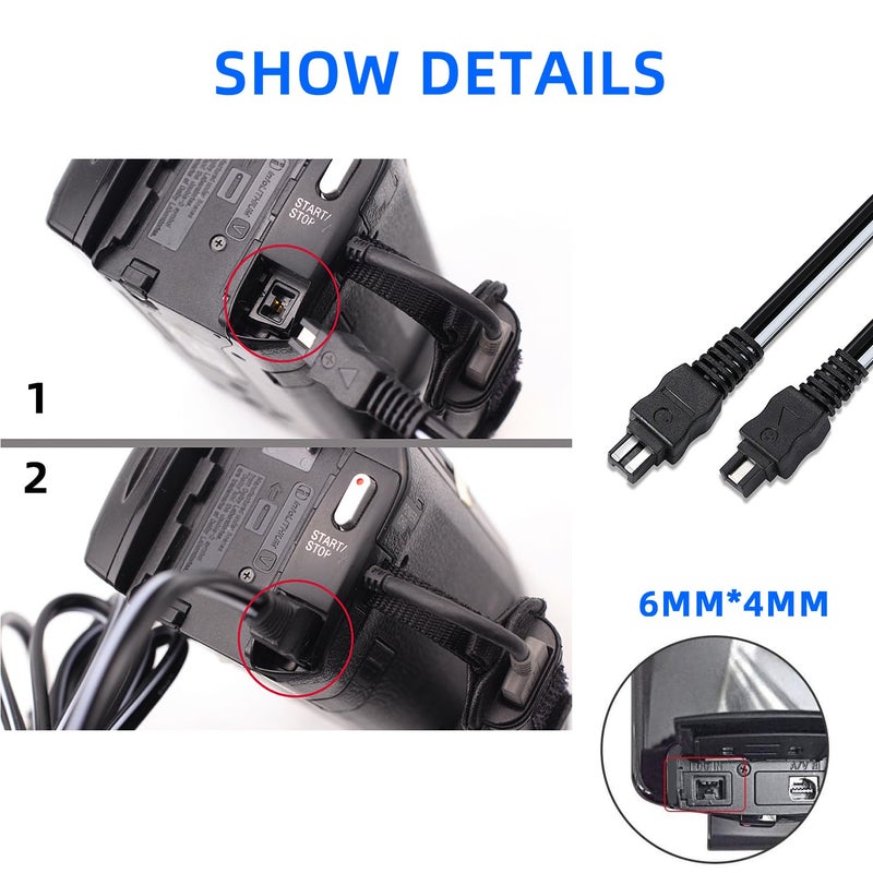 KWTOUL AC-L200 AC Power Adapter Charger kit Compatible with Sony AC-L200C, AC-L25, AC-L25A, AC-L25B, AC-L25C Power Adapter are Generally Handycam DCR-DVD7, DCR-HC21, DCR-HC26 Cameras - Image 5