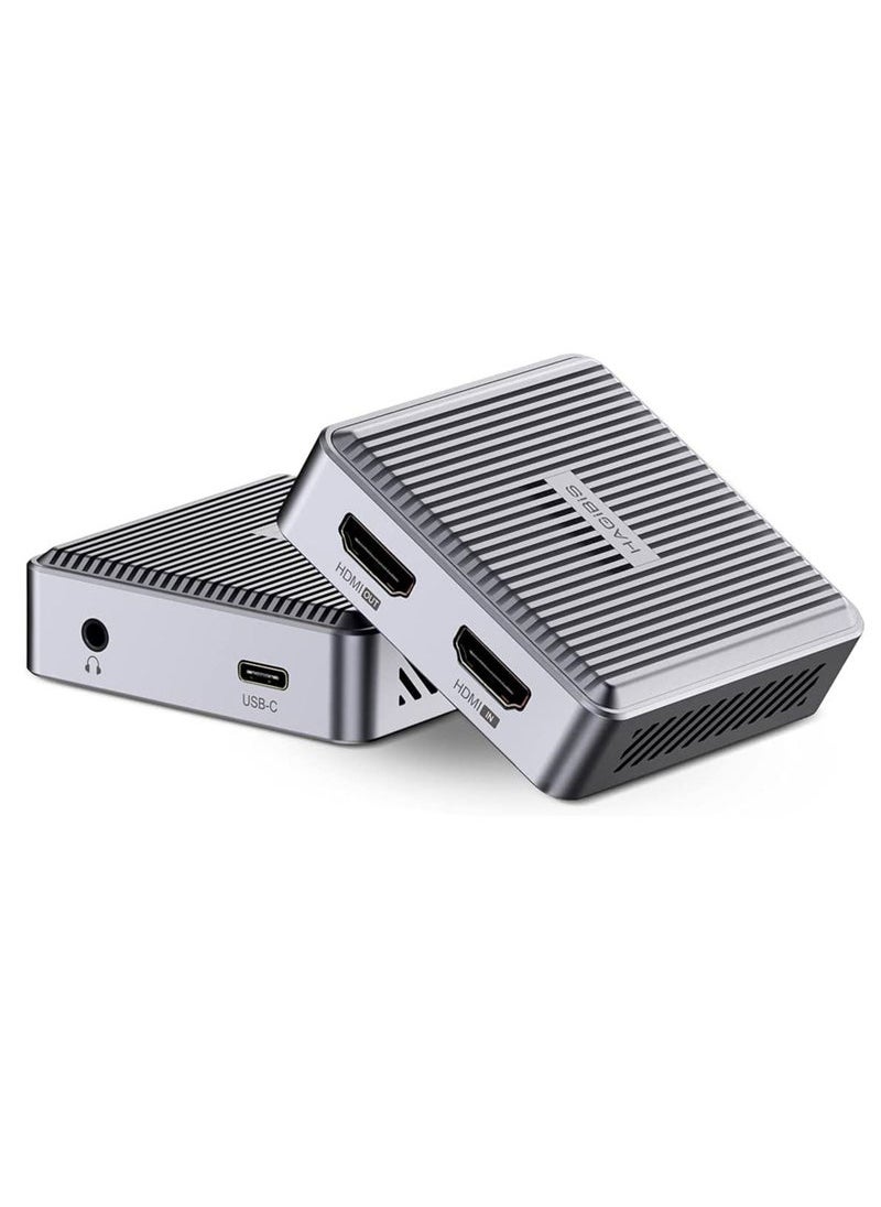Generic - Video Capture Card with 4K Loop Out, 60Fps HDMI Capture to USB-C 1080P Record with Audio for Switch Xbox PS4/5 Live Streaming Broadcasting Recording via DSLR Camcorder Action Cam OBS - Image 1