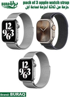 Apple Watch Band Strap For Apple Watch Ultra 2/Ultra 49mm, Series 10 46mm, 9/8/7 45mm, SE2/SE/6/5/4 44mm, 3/2/1 42mm