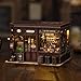 Shylamb Book Nook Kit DIY Miniature Dolls House Kit with Furniture and LED Light 3D Puzzle Wooden Art Bookends Model Kits for for Adults and Teens Corner Tavern - Image 4