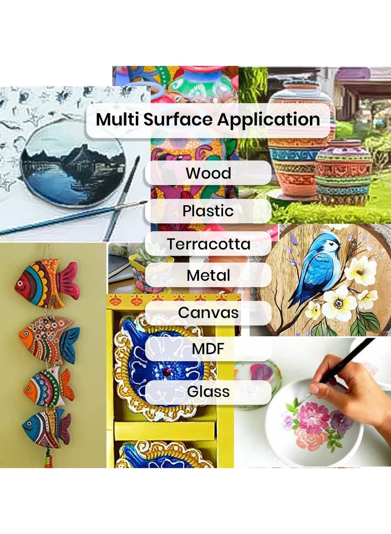 فلاش جيسو لطلاء الأكريليك - قاعدة مائية غير سامة، طلاء جيسو عالمي للفنانين المحترفين والرسامين الهواة (200 مل - جيسو أبيض) - Image 5