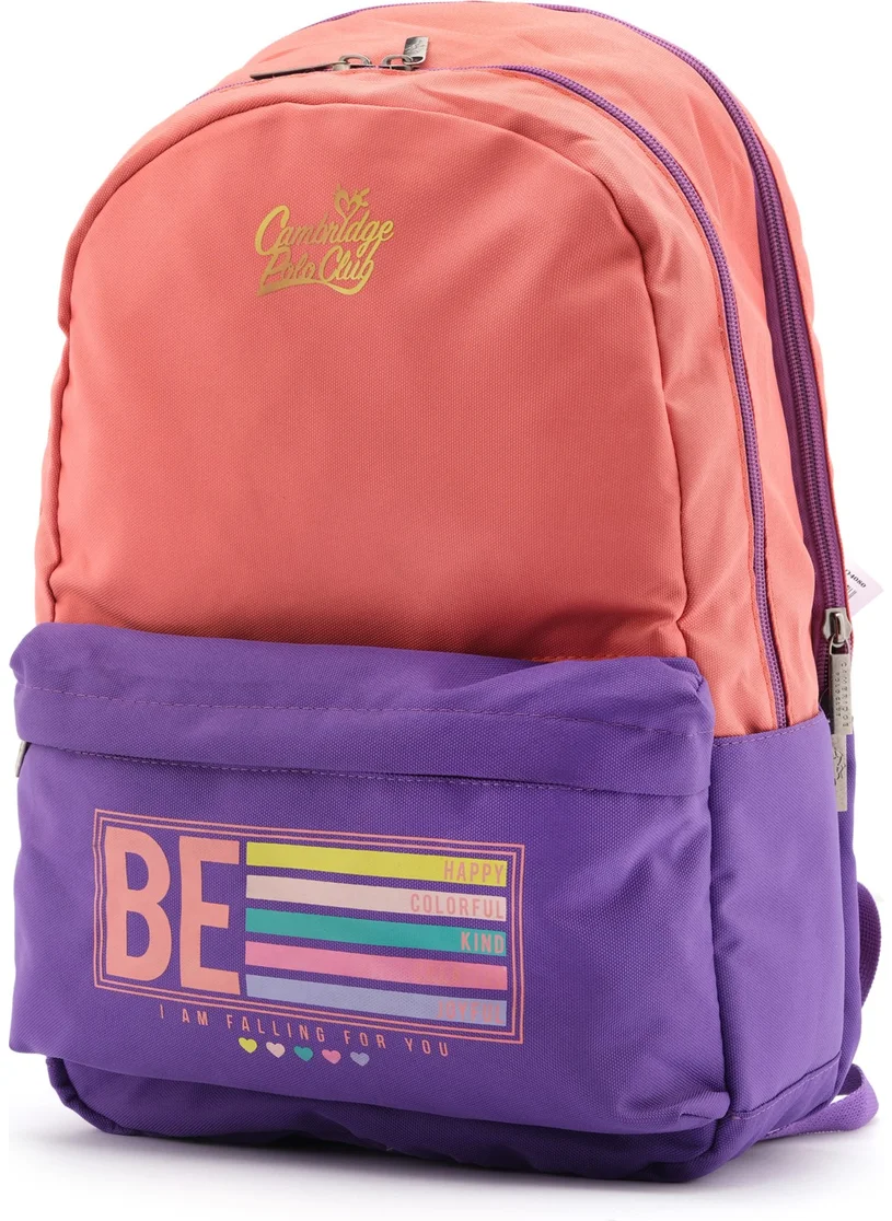 Cambridge Polo Club Be Happy Unisex Children's Primary School Bag with Double Main Compartment