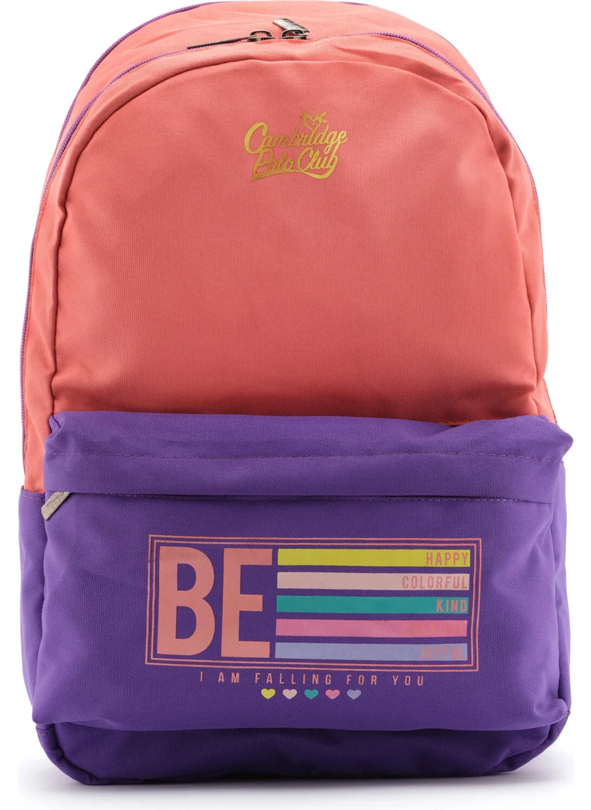 Cambridge Polo Club Be Happy Unisex Children's Primary School Bag with Double Main Compartment