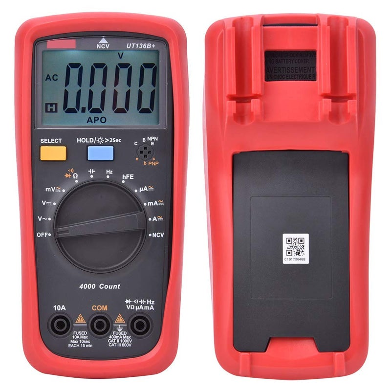 Market need oriented construction aqxreight UT136B Portable Automatic Digital Multimeter Capacitance Resistance Tester Small apartment fit - Image 1