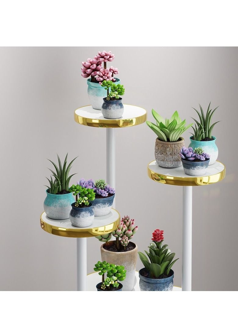 MIXDE 5 Tier Light Luxury Nordic Style Wood Floor Standing Flower Pot Plant Rack For Living Room Balcony - Image 3