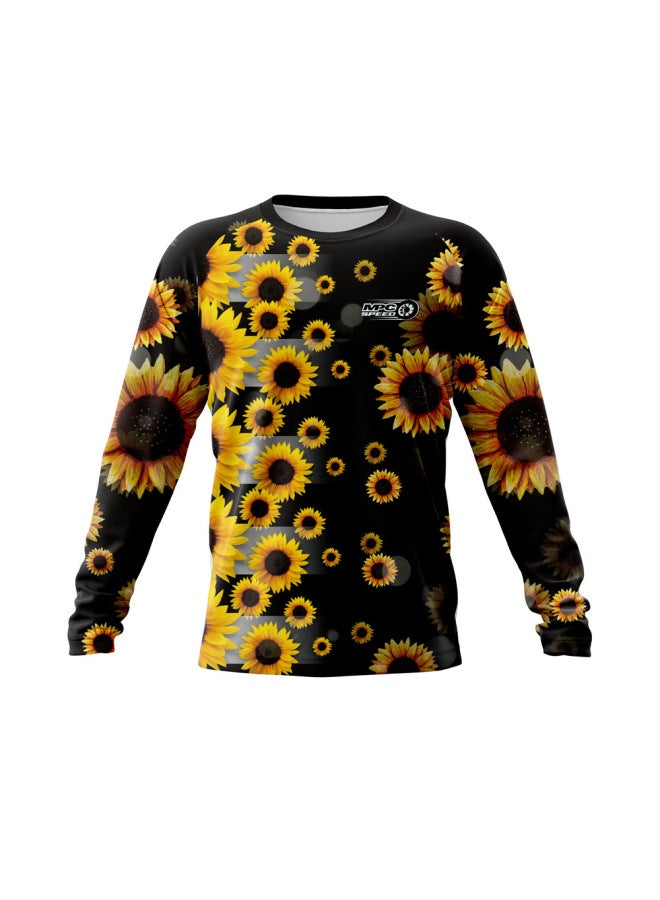Downhill Clothing New Quick-drying Sports T-shirt Long-sleeved Thin Top Men's Loose Crewneck Sweat-wicking Breathable Base Casual