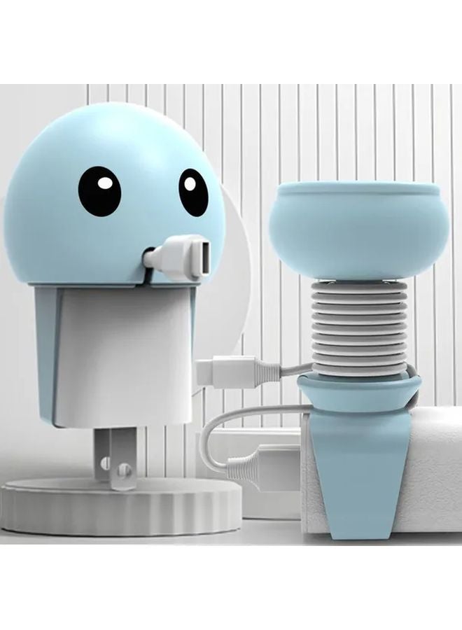 ملف كابلات السيليكون الكرتوني الوردي، منظف كابلات مدمج لتخزين أجهزة الشحن والسماعات على سطح المكتب - Image 3