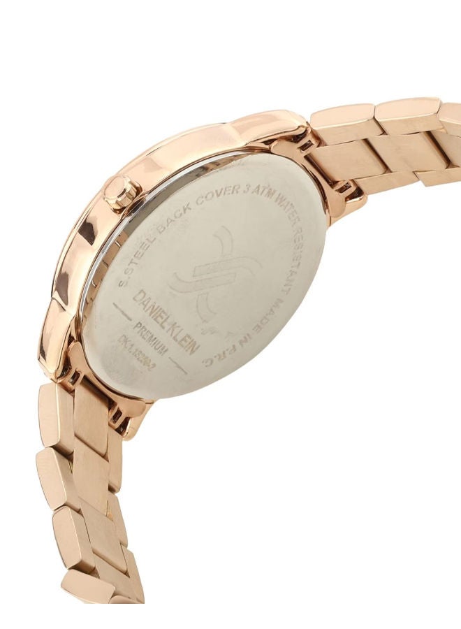 DANIEL KLEIN ساعة دانييل كلاين النسائية ذات الميناء الفضي الدائرية بسوار من الستانلس ستيل DK.1.13259-2 - Image 5