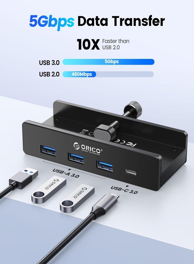 أوريكو موزع USB من ORICO، مشبك موزع USB 3.0 من الألومنيوم مع وصلة طاقة 5 فولت - Image 2
