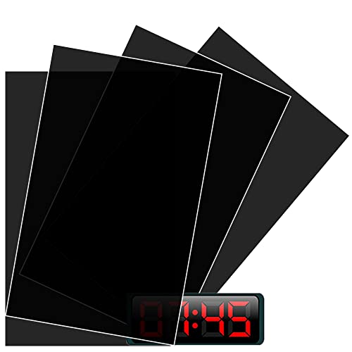 Luenir 11.8x8.2 inches Light Dimming Stickers Adhesive Film Light Blocking Cover Filter for Electronics, Alarm Clock, Monitor, LED Light, LCD Panels, 4 Pieces - Image 1