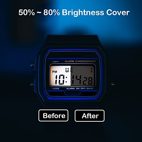 Luenir 11.8x8.2 inches Light Dimming Stickers Adhesive Film Light Blocking Cover Filter for Electronics, Alarm Clock, Monitor, LED Light, LCD Panels, 4 Pieces - Image 4