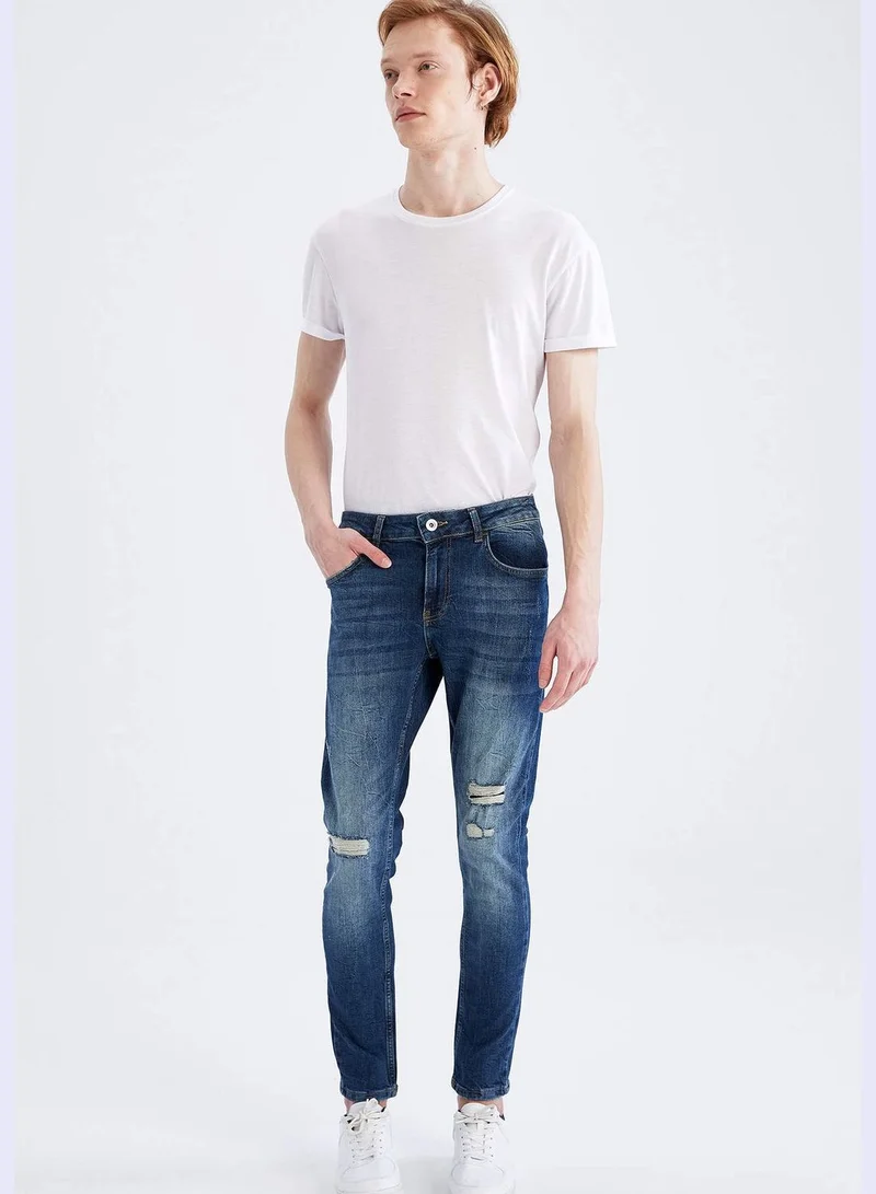 DeFacto Skinny Comfort Fit Distressed Jeans
