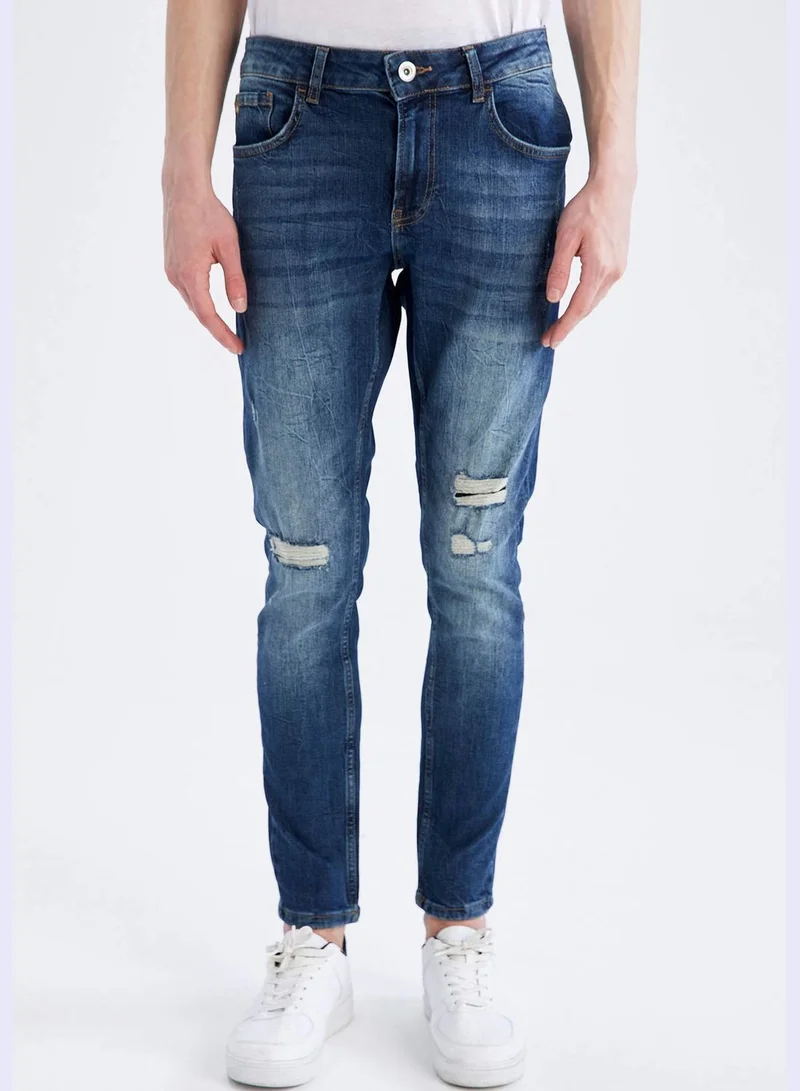 DeFacto Skinny Comfort Fit Distressed Jeans