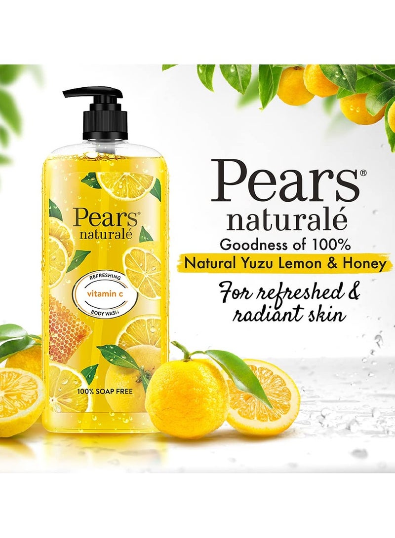 Pears Pears Naturale Refreshing Vitamin C Body Wash with Natural Yuzu Lemon Vitamin C Honey Extract for Refreshed Radiant Skin 750 ml - Image 2