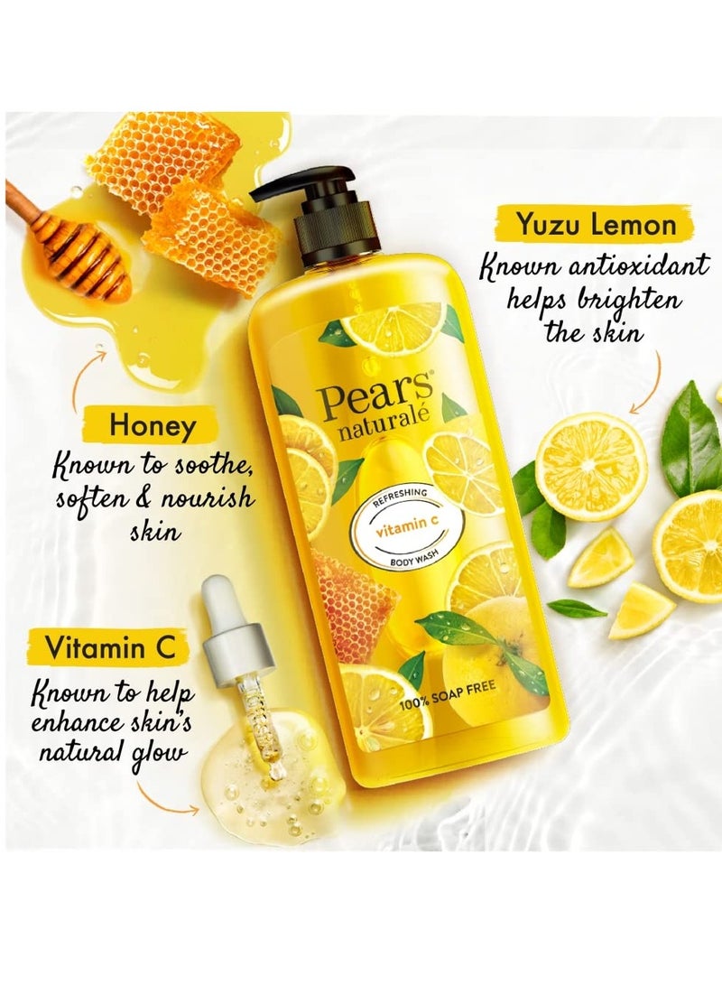 Pears Pears Naturale Refreshing Vitamin C Body Wash with Natural Yuzu Lemon Vitamin C Honey Extract for Refreshed Radiant Skin 750 ml - Image 3