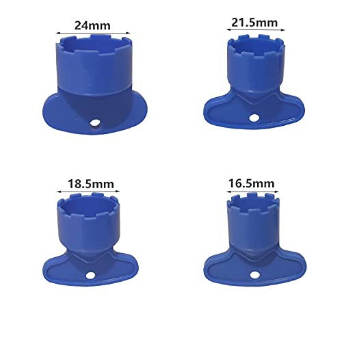 IVYRISE 4 Pack Faucet Replacement Part Insert Filter + 4 Pack Removal Wrench Tool, Aerators Water Saving Flow Restrictor Set for Sink Tap Aerators M16.5 18.5 21.5 24 (4Size) /1.2GPM,1.5GPM,1.8GPM,2.2GPM - Image 2