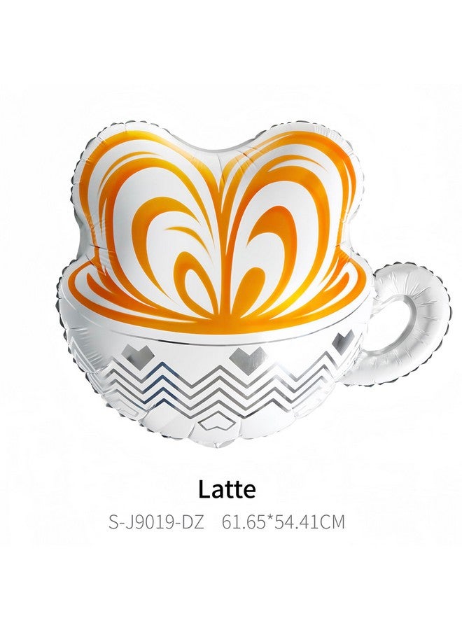 CYMYLAR CYMYLAR 3 Pcs Coffee Latte Balloons/Coffee Birthday Party Decorations/I Love You A Latte/Coffee Booth Decoration/Coffee Lovers Party Decorations/Wedding/Coffee Bar Wall Table Decorations/Adults Party  - Image 2