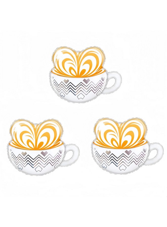 CYMYLAR CYMYLAR 3 Pcs Coffee Latte Balloons/Coffee Birthday Party Decorations/I Love You A Latte/Coffee Booth Decoration/Coffee Lovers Party Decorations/Wedding/Coffee Bar Wall Table Decorations/Adults Party  - Image 1