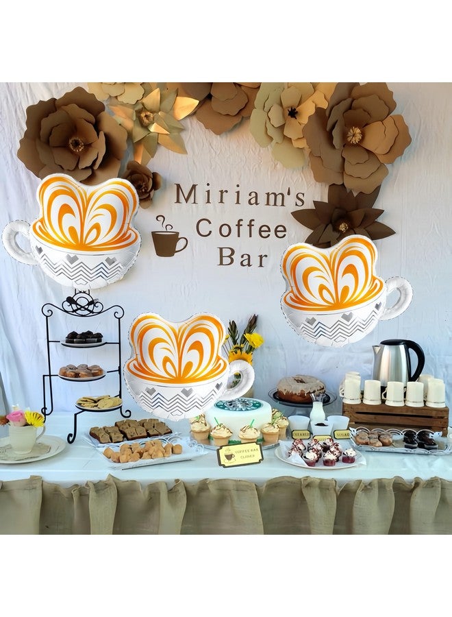CYMYLAR CYMYLAR 3 Pcs Coffee Latte Balloons/Coffee Birthday Party Decorations/I Love You A Latte/Coffee Booth Decoration/Coffee Lovers Party Decorations/Wedding/Coffee Bar Wall Table Decorations/Adults Party  - Image 5