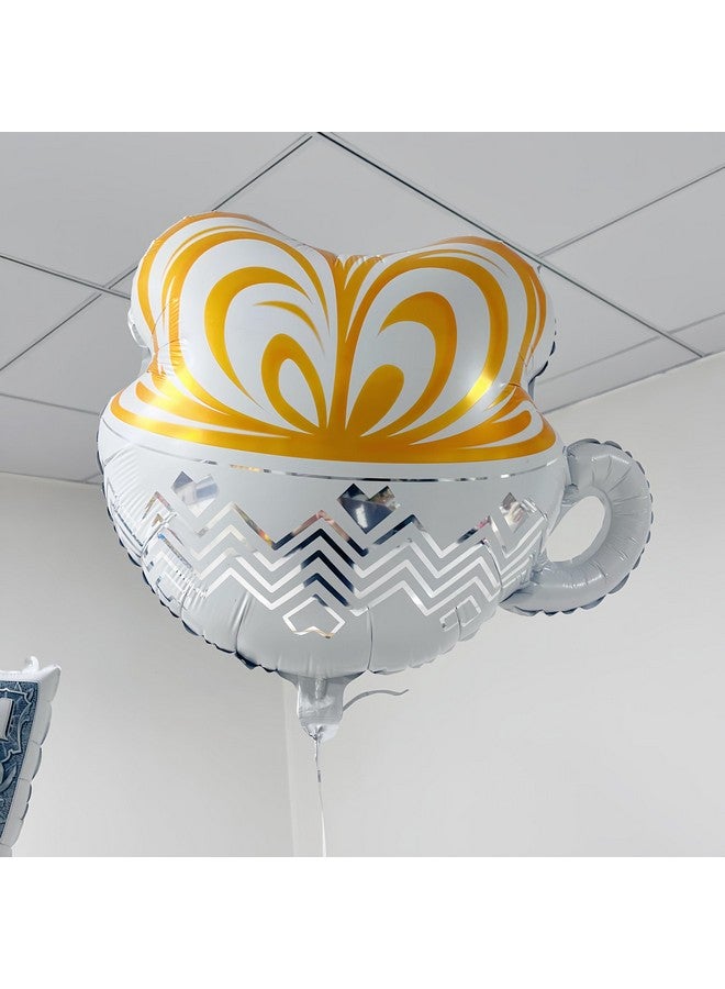 CYMYLAR CYMYLAR 3 Pcs Coffee Latte Balloons/Coffee Birthday Party Decorations/I Love You A Latte/Coffee Booth Decoration/Coffee Lovers Party Decorations/Wedding/Coffee Bar Wall Table Decorations/Adults Party  - Image 3