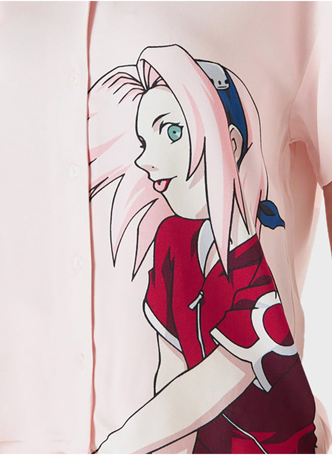 Naruto Sakura Print Shirt with Camp Collar - pzsku/Z00E25FAD9022CDAC038DZ/45/_/1724677214/c16962f1-7380-4928-9092-26fd0d8099bf