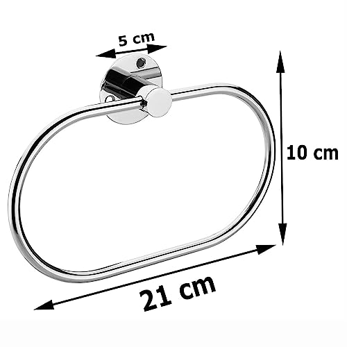 GARBNOIRE Stainless Steel Towel Ring | Napkin Ring | Modern Bath Towel Stand | Towel Holder | Towel Hanger with Chrome Finish - Image 5
