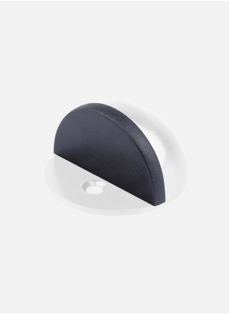 CINCINNO Half Moon Door Stopper – 40mm, Premium Stainless Steel, Heavy Duty, Anti-Corrosion, Wall Protector, Modern Design, Silent Close, 5-Year Warranty – (Matt White) 