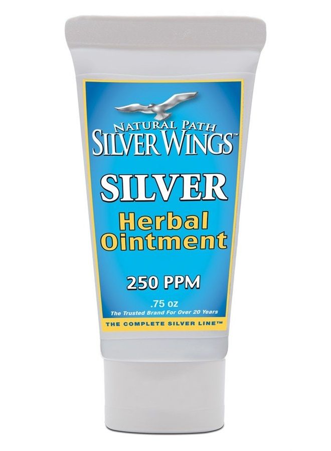 Natural Path Silver Wings Silver Herbal Ointment, 0.75 Fluid Ounce - Skin Soothing Support 0.75oz - Image 1